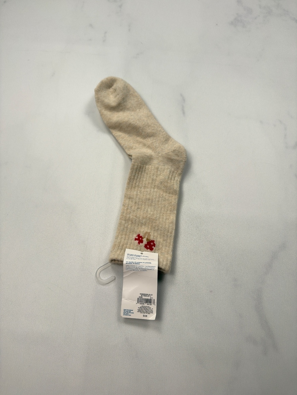 Old Navy Crew Socks Beige 2010s Minimalist - Womens One Size NWT